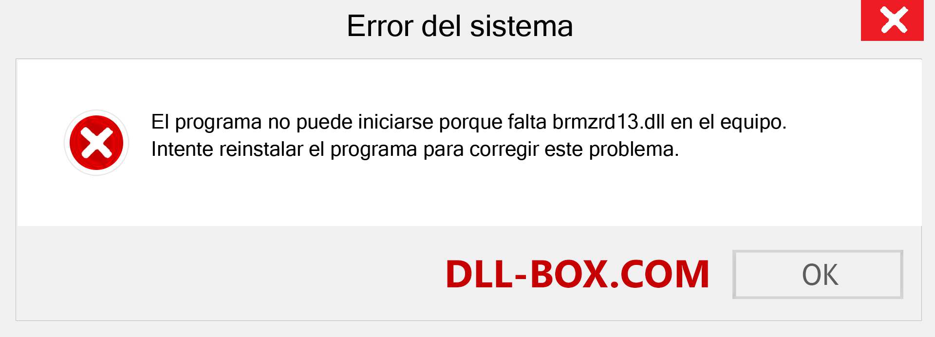 ¿Falta el archivo brmzrd13.dll ?. Descargar para Windows 7, 8, 10 - Corregir brmzrd13 dll Missing Error en Windows, fotos, imágenes